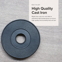 Ja By Frieling - 7" Round Black Cast Iron Trivet - J25353