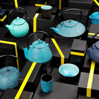 Ja By Frieling - Arare 40 Oz Teal Cast Iron Teapot with Stainless Steel Infuser - J25313