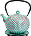 Ja By Frieling - Dim 34 Ounce Cast Iron Turquoise Teapot and Trivet with Stainless Steel Infuser - J25741