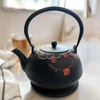 Ja By Frieling - Hama 34 Ounce Black Cast Iron Teapot with Stainless Steel Infuser and Trivet - J25361