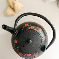 Ja By Frieling - Hama 34 Ounce Black Cast Iron Teapot with Stainless Steel Infuser and Trivet - J25361