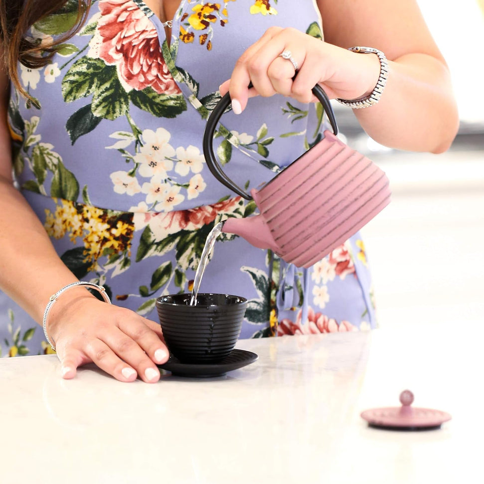 Ja By Frieling - Nabe 17 Oz Lavender Cast Iron Teapot with Stainless Steel Infuser - J25137