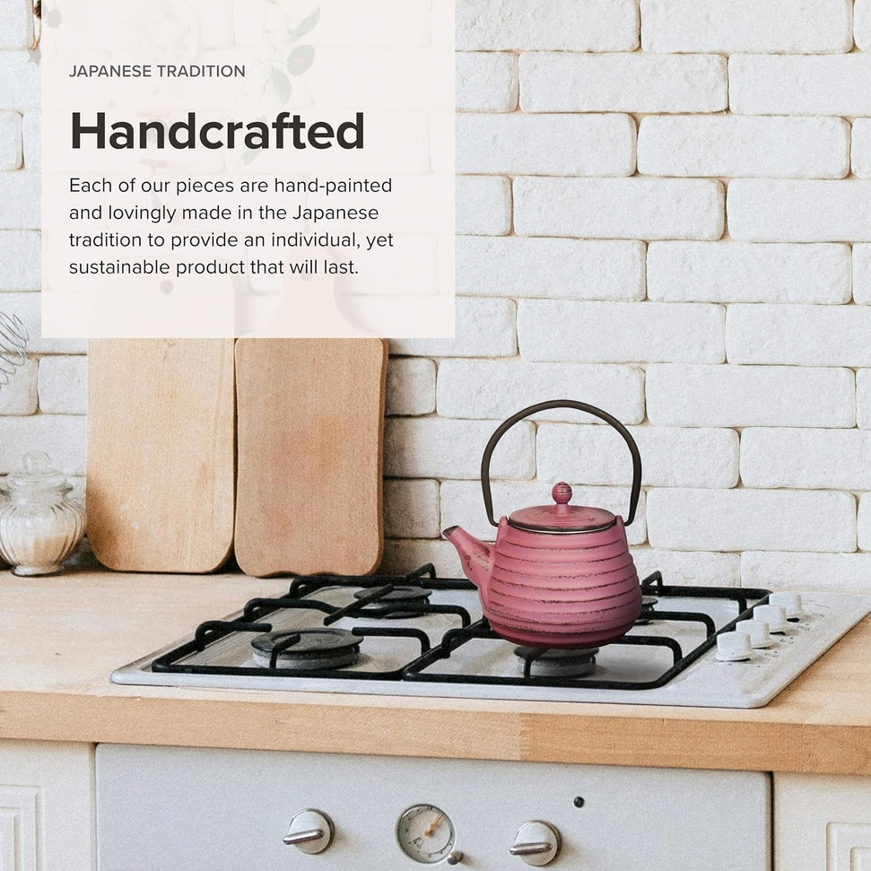 Ja By Frieling - Nabe 17 Oz Lavender Cast Iron Teapot with Stainless Steel Infuser - J25137