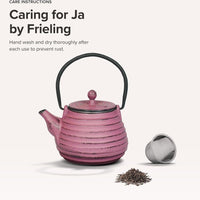 Ja By Frieling - Nabe 17 Oz Lavender Cast Iron Teapot with Stainless Steel Infuser - J25137