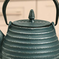 Ja By Frieling - Tebie Classic 27 Ounce Green/Silver Cast Iron Teapot with Stainless Steel Infuser - J25885