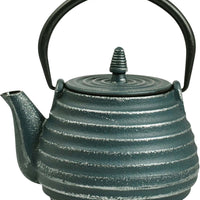 Ja By Frieling - Tebie Classic 27 Ounce Green/Silver Cast Iron Teapot with Stainless Steel Infuser - J25885