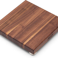 John Boos - 12" x 12" x 1.5" Gift Collection Walnut Cutting Board with Stainless Steel Feet- WAL-12SS