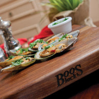 John Boos - 12" x 12" x 1.5" Gift Collection Walnut Cutting Board with Stainless Steel Feet- WAL-12SS