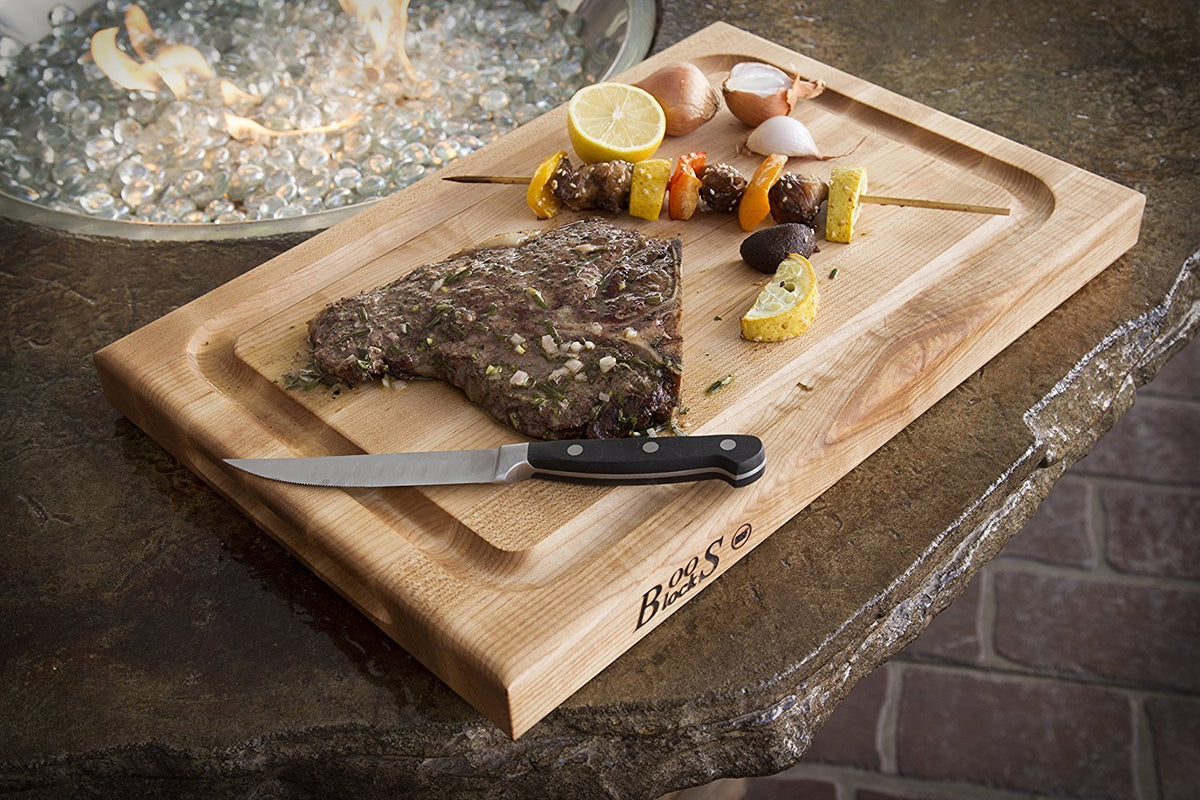 John Boos - 18" x 12" x 1.5" Professional Collection Maple BBQ Cutting Board - BBQBD