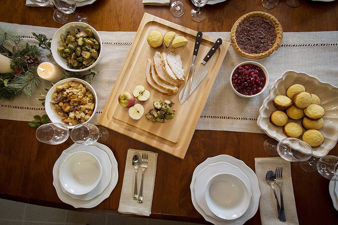 John Boos - 20" x 15" x 2.25" Reversible Maple Cutting Board with Juice Moat - RA02GRV