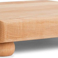 John Boos - 9" x 9" x 1.5" Maple Cutting Board with Wood Bun Feet - B9S