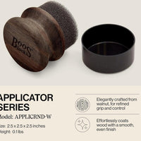 John Boos - Oil & Cream Round Applicator, Walnut Wood Colour - APPLICRND-W