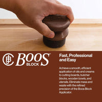 John Boos - Oil & Cream Round Applicator, Walnut Wood Colour - APPLICRND-W