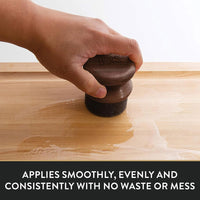 John Boos - Oil & Cream Round Applicator, Walnut Wood Colour - APPLICRND-W