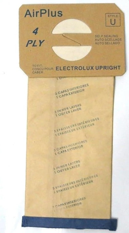 Johnny Vac - Electrolux Upright Vacuum Cleaner Bag Style U, 10/Pk - 8121225