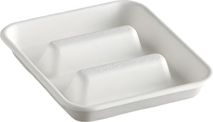 Joshen Paper & Packaging - 7" Square 3-Compartment WorldView Takeout Container - EPSCS73