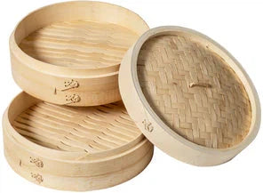 Joyce Chen - 10" 2-Tier Bamboo Steamer Baskets - J26-0013