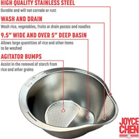Joyce Chen - 10.6" Stainless Steel Rice Washer & Colander - J31-0095