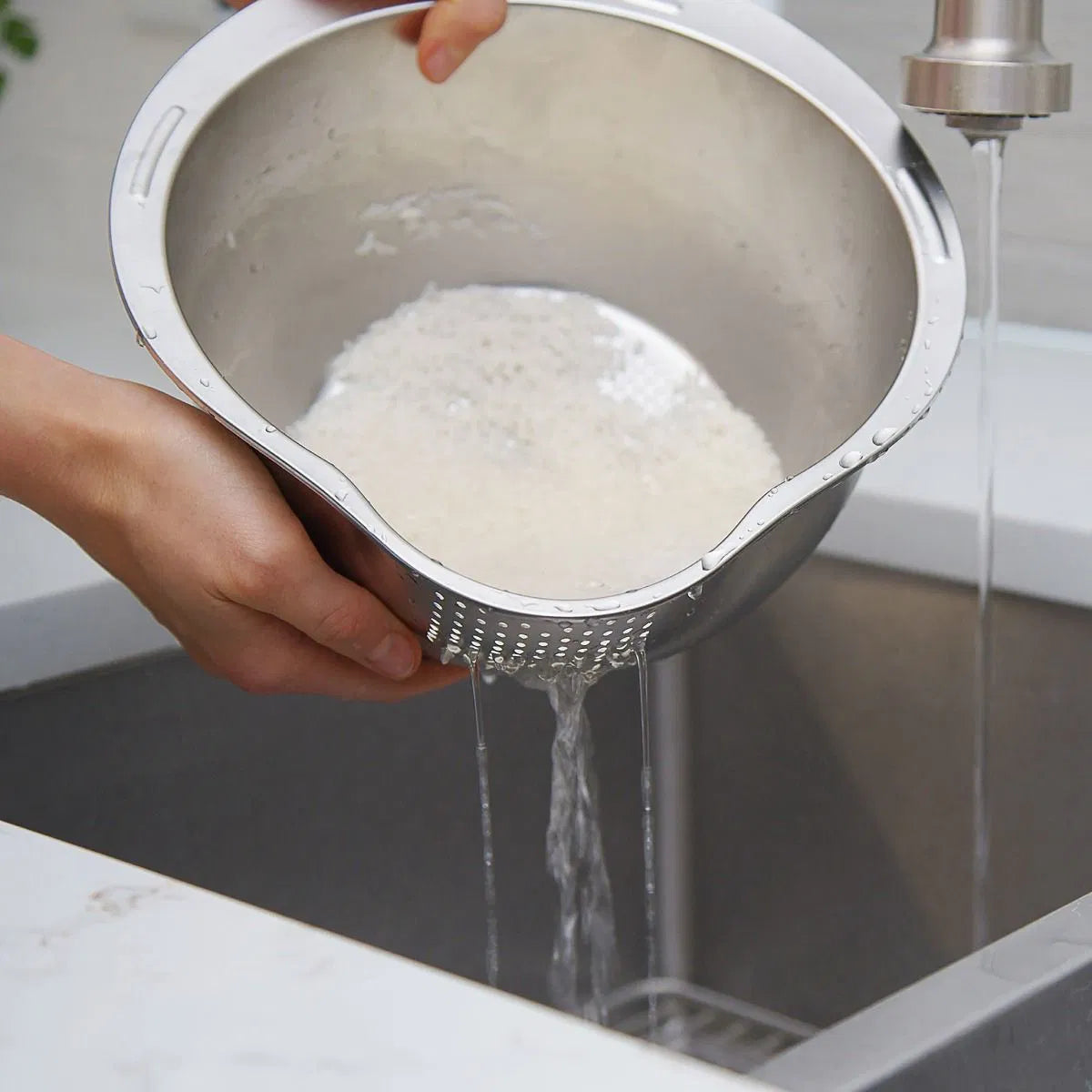 Joyce Chen - 10.6" Stainless Steel Rice Washer & Colander - J31-0095