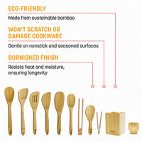 Joyce Chen - 11 Piece Burnished Bamboo Utensil Set - JCK006
