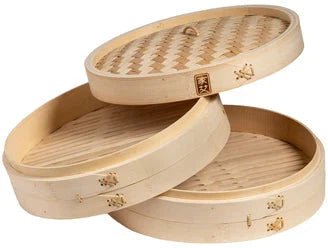 Joyce Chen - 12" 2-Tier Bamboo Steamer Baskets - J26-0012