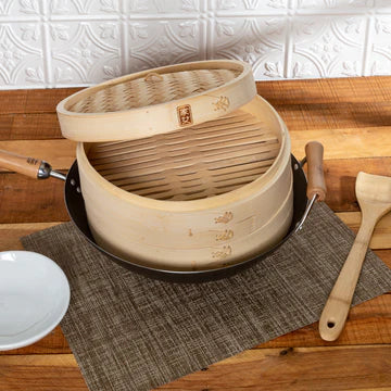 Joyce Chen - 12" 2-Tier Bamboo Steamer Baskets - J26-0012