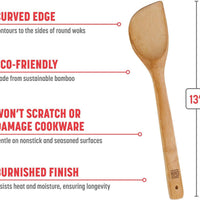 Joyce Chen - 13" Burnished Bamboo Wok Spatula - J33-2014