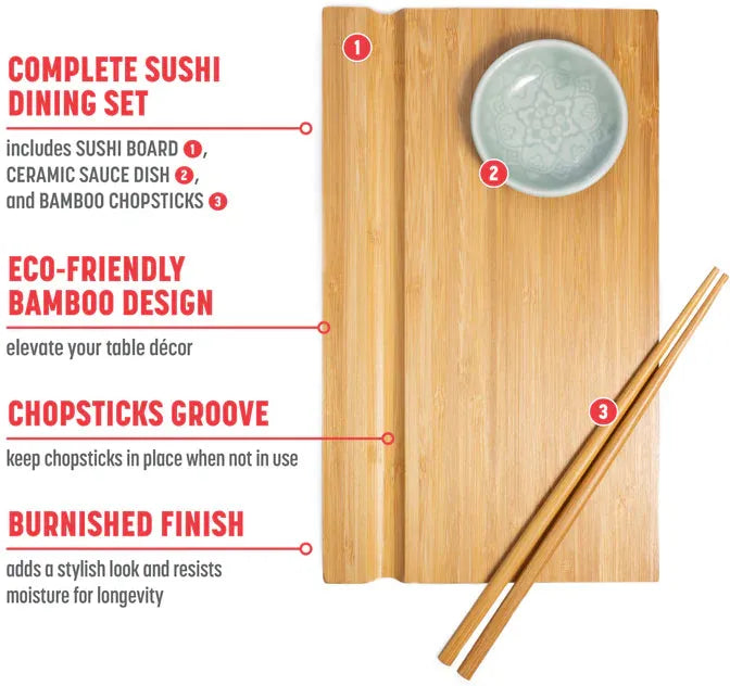 Joyce Chen - 2 Pcs Bamboo Sushi Bundle - JCK009