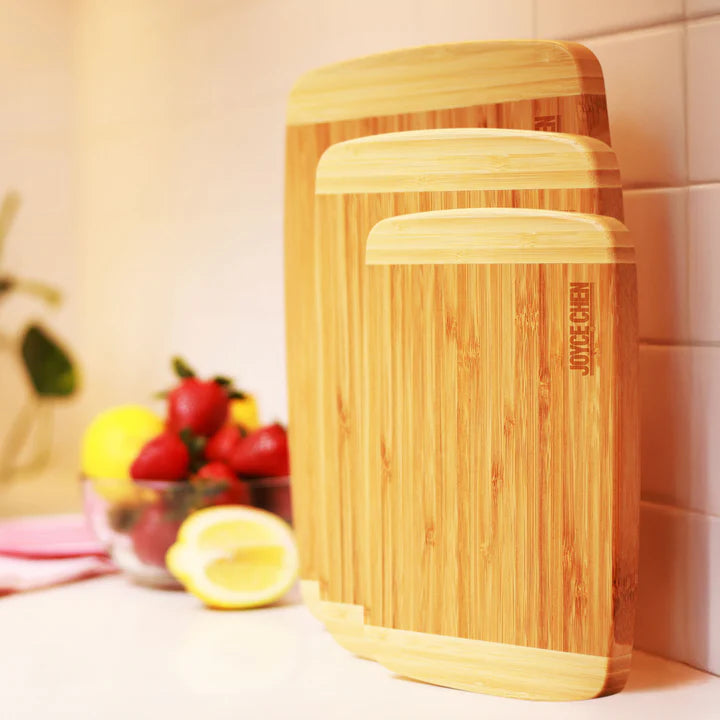 Joyce Chen - 3 Pcs Burnished Bamboo Cutting Board Set - JCK002