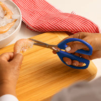 Joyce Chen - 6.3" Original Unlimited Kitchen Scissors with Blue Handles, Pack of 2 - KCHZ09008