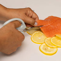 Joyce Chen - 6.3" Original Unlimited Kitchen Scissors with White Handles, Pack of 2 - KCHZ09009