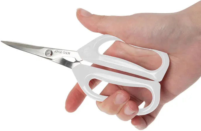 Joyce Chen - 6.3" Original Unlimited Kitchen Scissors with White Handles, Pack of 2 - KCHZ09009