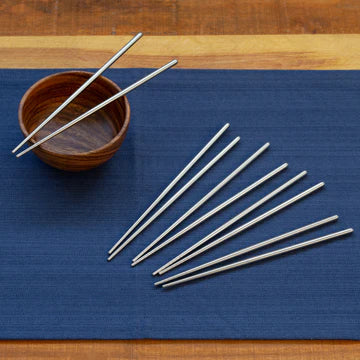 Joyce Chen - 9" Reusable Stainless Steel Metal Chopsticks, Pack of 5 Pair - J90-1127