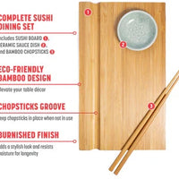 Joyce Chen - Burnished Bamboo Sushi Board Set - J55-1106