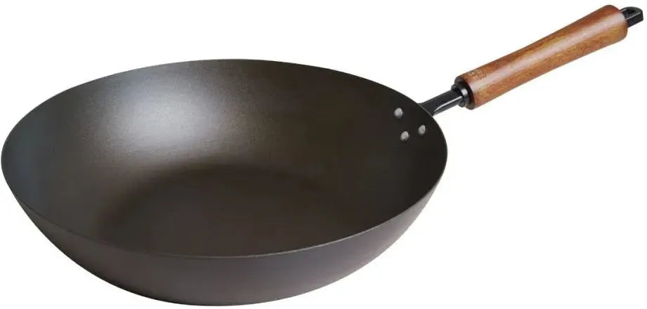 Joyce Chen - Classic Series 12" Black Carbon Steel Preseasoned Stir Fry Pan - J21-0512