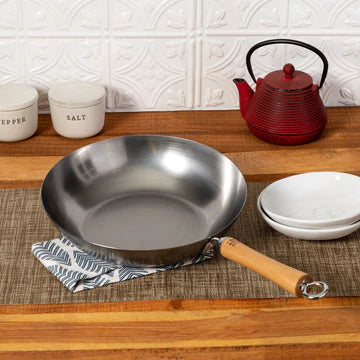 Joyce Chen - Classic Series 12" Carbon Steel Stir Fry Pan With Birch Handle - J21-9979