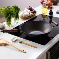 Joyce Chen - Classic Series 14" Black Carbon Steel Preseasoned Stir Fry Pan - J21-0514