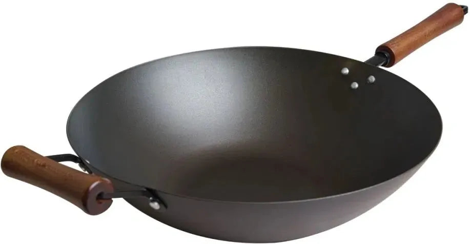 Joyce Chen - Classic Series 14" Black Carbon Steel Preseasoned Stir Fry Pan - J21-0514
