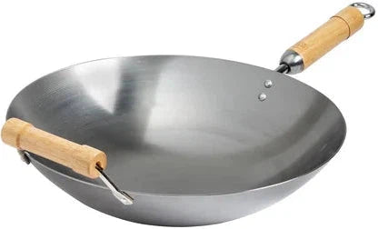 Joyce Chen - Classic Series 14" Round Bottom Carbon Steel Wok With Birch Handles - J20-1140