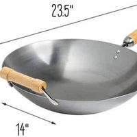 Joyce Chen - Classic Series 14" Round Bottom Carbon Steel Wok With Birch Handles - J20-1140