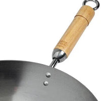 Joyce Chen - Classic Series 14" Round Bottom Carbon Steel Wok With Birch Handles - J20-1140