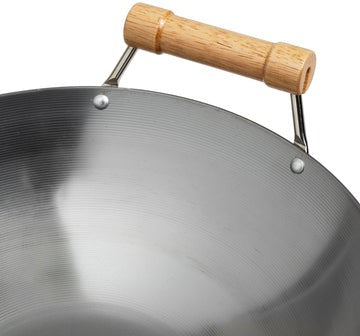 Joyce Chen - Classic Series 14" Round Bottom Carbon Steel Wok With Birch Handles - J20-1140