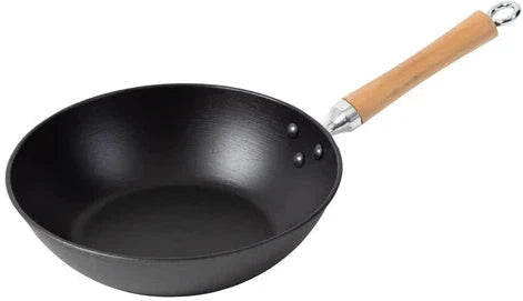 Joyce Chen - Professional Series 11.5" Cast Iron Stir Fry Pan with Maple Handle - J23-0003