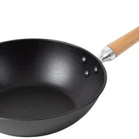 Joyce Chen - Professional Series 11.5" Cast Iron Stir Fry Pan with Maple Handle - J23-0003