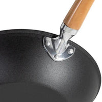 Joyce Chen - Professional Series 11.5" Cast Iron Stir Fry Pan with Maple Handle - J23-0003
