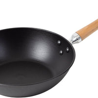 Joyce Chen - Professional Series 11.5" Cast Iron Stir Fry Pan with Maple Handle - J23-0003