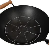 Joyce Chen - Professional Series 14" Excalibur Nonstick Flat Bottom Wok Set With Lid and Maple Handles - J22-9938