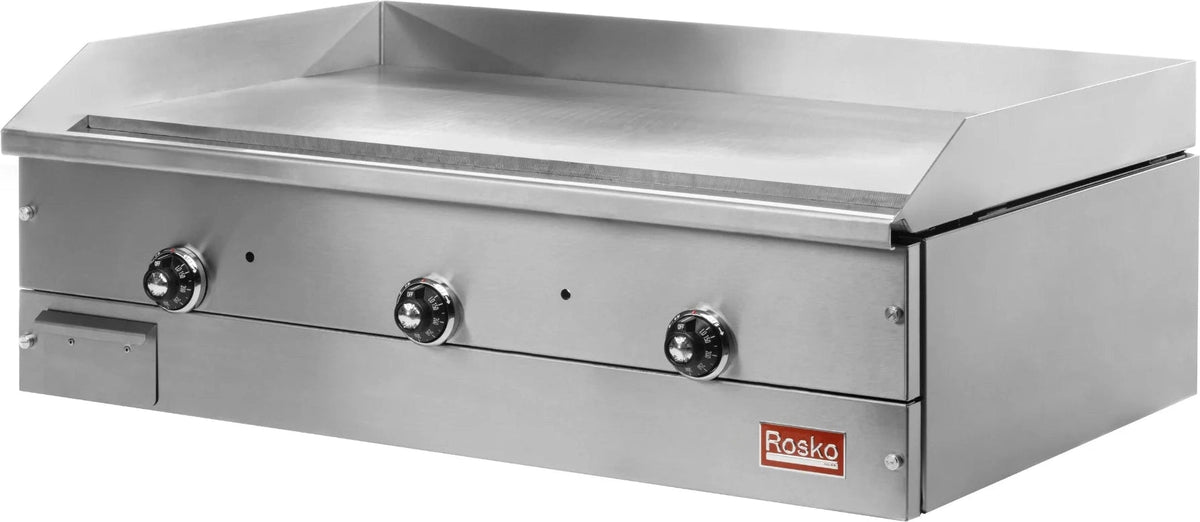Julien - 36" Rosko Gas Countertop Griddle, 60000 BTU, Chrome Plated - RO-GCG-36-CP