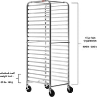 Julien - Rosko 18" 20 Pan Rack Aluminum - RO-RACK-2018-ALU