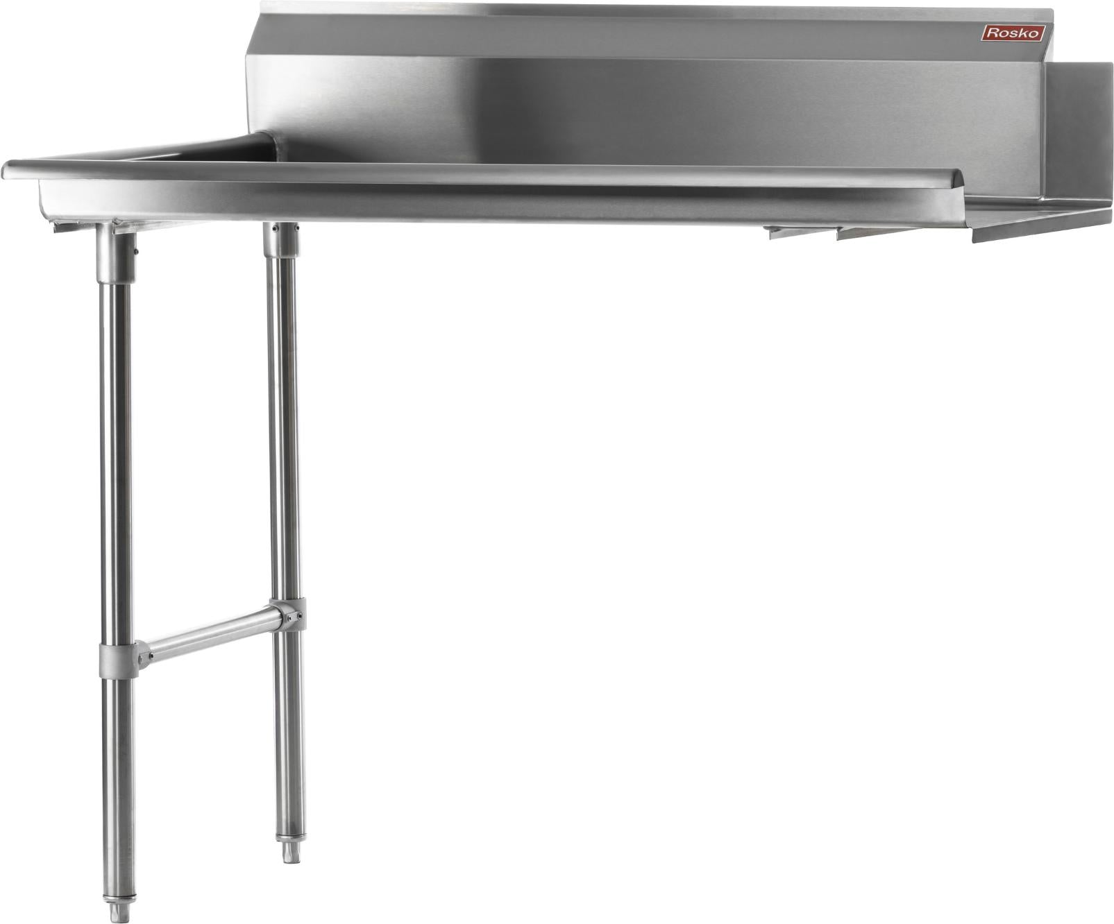 Julien - Rosko 36" x 30" Clean Dish Table, Left Side, Stainless Steel - RO-CDT-3630-L